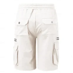 OUKU Men's Cargo Shorts Sweat Shorts Drawstring Elastic Waist Plain Breathable Soft Casual Weekend Fashion Streetwear Loose Fit Denim Blue Black Micro-elastic