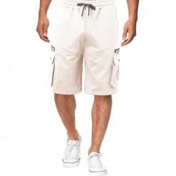 OUKU Men's Cargo Shorts Sweat Shorts Drawstring Elastic Waist Plain Breathable Soft Casual Weekend Fashion Streetwear Loose Fit Denim Blue Black Micro-elastic