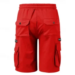 OUKU Men's Cargo Shorts Sweat Shorts Drawstring Elastic Waist Plain Breathable Soft Casual Weekend Fashion Streetwear Loose Fit Denim Blue Black Micro-elastic