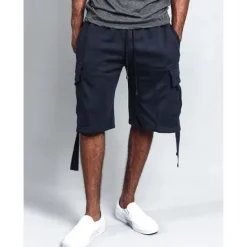 OUKU Men's Cargo Shorts Sweat Shorts Shorts Bermuda shorts Drawstring Elastic Waist Multi Pocket Plain Comfort Sports Knee Length Yoga Daily Fashion Streetwear Black White Micro-elastic