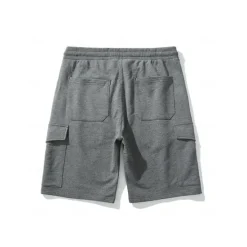 Discount OUKU Men's Cargo Shorts Sweat Shorts Workout Shorts Casual Shorts Drawstring Elastic Waist Multi Pocket Plain Comfort Breathable Knee Length Casual Daily Holiday Sports Fashion Black Yellow Micro-elastic