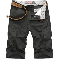 Hot OUKU Men's Cargo Shorts Work Pants Hiking Shorts Summer Outdoor Breathable Lightweight Soft Comfortable Bottoms Wine Red khaki Fishing Climbing Running 30 31 32 33 34