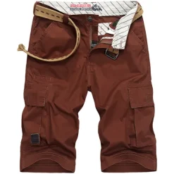 Hot OUKU Men's Cargo Shorts Work Pants Hiking Shorts Summer Outdoor Breathable Lightweight Soft Comfortable Bottoms Wine Red khaki Fishing Climbing Running 30 31 32 33 34