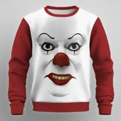 Sale OUKU Men's Cartoon Clown Sweatshirt Sweatshirt Long Sleeve Sweatshirt Crew Neck Fashion Cool Daily 3D Print Party Streetwear All Seasons
