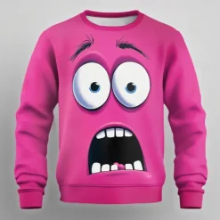 Best OUKU Men's Cartoon 3D Sweatshirt Sweatshirt Long Sleeve Sweatshirt Crew Neck Casual Punk & Gothic Digital Print Party Streetwear Graphic All Seasons