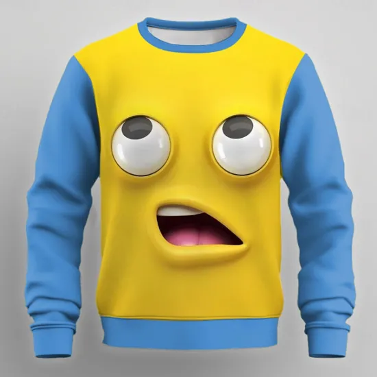 Online OUKU Men's Cartoon 3D Sweatshirt Sweatshirt Long Sleeve Sweatshirt Crew Neck Exaggerated Casual 3D Print Party Streetwear All Seasons