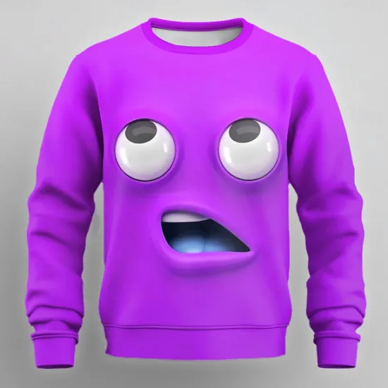 Online OUKU Men's Cartoon 3D Sweatshirt Sweatshirt Long Sleeve Sweatshirt Crew Neck Exaggerated Casual 3D Print Party Streetwear All Seasons