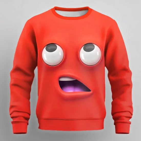 Online OUKU Men's Cartoon 3D Sweatshirt Sweatshirt Long Sleeve Sweatshirt Crew Neck Exaggerated Casual 3D Print Party Streetwear All Seasons