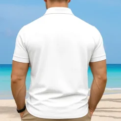 Clearance OUKU Men's Cartoon Funny Smile Face Polo Short Sleeve Polo Shirts Collared Shirts Casual Athleisure Daily Wear 3D Print Buttons Summer Yellow Red Blue