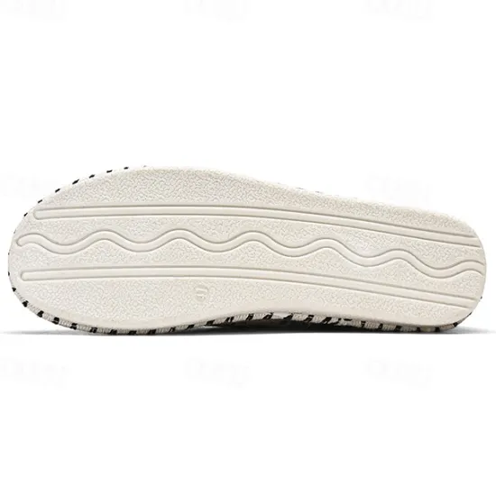 Sale OUKU Men's Casual Canvas Sneakers with Tribal Print and Jute Rope Sole – Comfortable Everyday Footwear