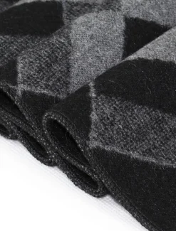 Clearance OUKU Men's Casual Daily Weekend Black Apricot Scarf Plaid