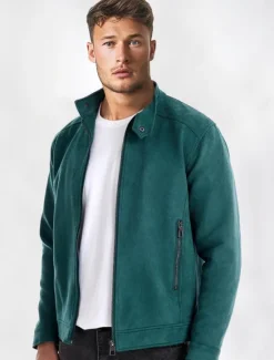 OUKU Men's Casual Jacket Suede Jacket Casual Daily Windbreaker Sexy Fall & Winter Solid / Plain Color Casual Collarless Regular Black Yellow Green Gray Jacket