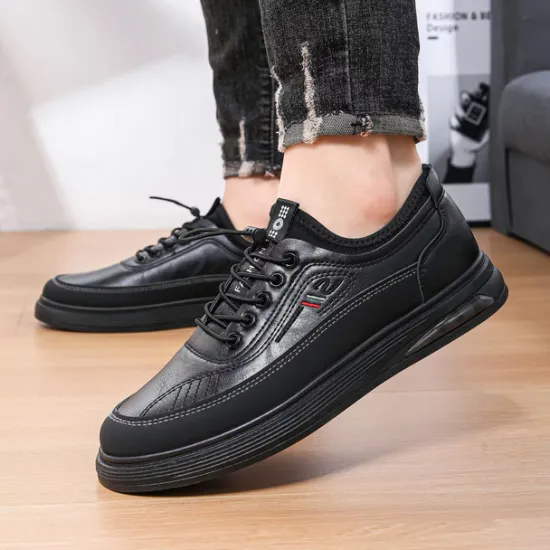 Best OUKU Men's Casual Lace-Up Shoes in Brown with Black Accents, Durable Design for Everyday Wear and Outdoor Activities