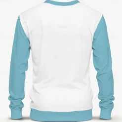 Best OUKU Men's Cat Funny Hoodies Sweatshirt Long Sleeve Sweatshirt Crew Neck Fashion Cowboy 3D Print Vacation Party Crewneck Fall Winter Blue
