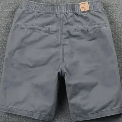 New OUKU Men's Chino Shorts Bermuda shorts Work Shorts Pocket Elastic Waist Plain Comfort Wearable Short Outdoor Casual Daily Streetwear Stylish ArmyGreen Black Grey