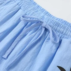 New OUKU Men's Chinos Casual Shorts Leaf Breathable Outdoor Short Outdoor Daily Vacation Hawaiian White Blue Micro-elastic