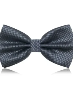 Best OUKU Men's Classic Bow Ties On Formal Solid Tuxedo Bowtie Wedding Party Work Bow Tie - Plaid