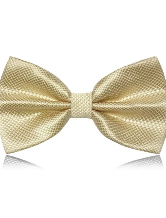 Sale OUKU Men's Classic Bow Ties On Formal Solid Tuxedo Bowtie Wedding Party Work Bow Tie - Plaid 1 PC
