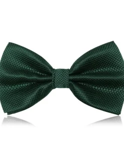 Sale OUKU Men's Classic Bow Ties On Formal Solid Tuxedo Bowtie Wedding Party Work Bow Tie - Plaid 1 PC