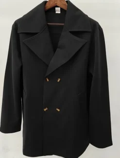 Outlet OUKU Men's Coat Trench Coat Daily Vacation Fall & Winter Polyester Soft Outerwear Clothing Apparel Fashion Classic Plain Pocket Turndown Double Breasted