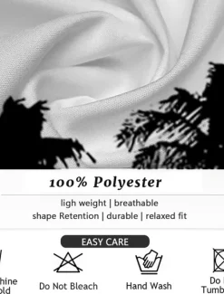 Online OUKU Men's Coconut Palm 2pcs Shirts Sets Shirt Short Sleeve Short Pants Cuban Collar Vacation Hawaiian Party Casual Daily 3D Print Summer Robin's Egg Blue White Yellow