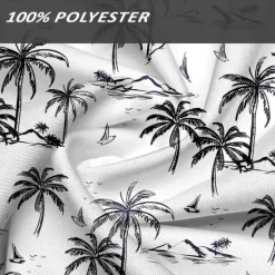 Discount OUKU Men's Coconut Tree Palm Tree Tropical Plants Summer Hawaiian Shirt Aloha Shirt Short Sleeves Shirt Turndown Hawaiian Casual Resort Outdoor Vacation Street Blue Gray S M L
