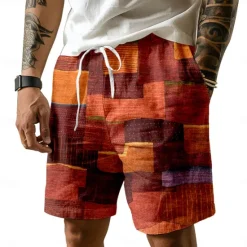 Discount OUKU Men's Colorful Swim Trunks Swim Shorts Board Shorts Mid Waist Hawaiian Casual Holiday Beach Drawstring with Mesh lining Elastic Waist Designer Clothing Apparel