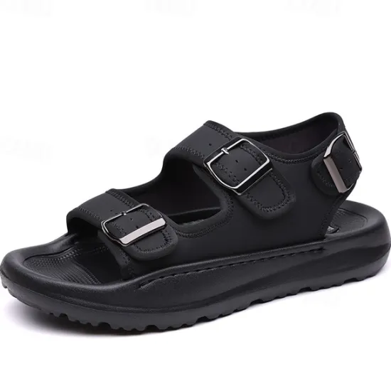 OUKU Men's Comfortable Casual Sandals with Double Buckle Design – Stylish Adjustable Outdoor Footwear for Summer and Vacation