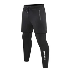 Clearance OUKU Men's Compression Pants Running Shorts With Tights Drawstring 2 in 1 Base Layer Athletic Athleisure Spandex Breathable Quick Dry Moisture Wicking Fitness Gym Workout Running Sportswear Activewear