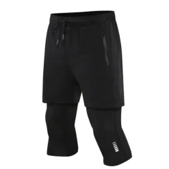 Clearance OUKU Men's Compression Pants Running Shorts With Tights Drawstring 2 in 1 Base Layer Athletic Athleisure Spandex Breathable Quick Dry Moisture Wicking Fitness Gym Workout Running Sportswear Activewear