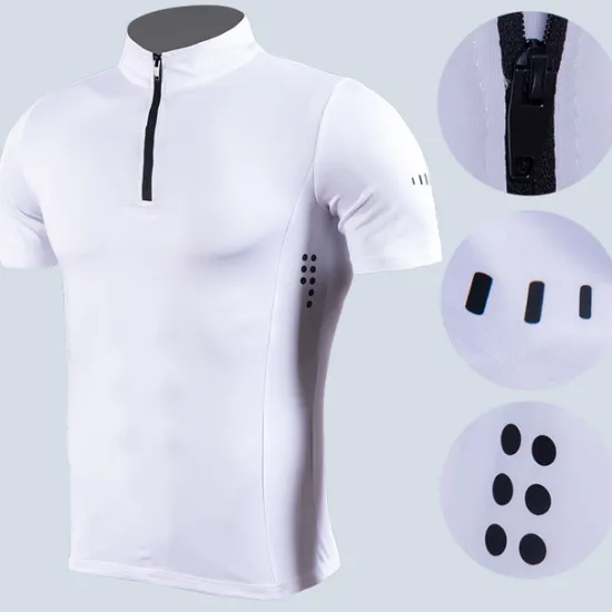 Sale OUKU Men's Compression Shirt Running Shirt Half Zip Short Sleeve Tee Tshirt Athletic Summer Spandex Breathable Quick Dry Moisture Wicking Soft Gym Workout Running Active Training Sportswear Activewear
