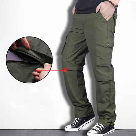 Sale OUKU Men's Convertible Zip Off Pants Hiking Pants Trousers Tactical Cargo Pants Summer Outdoor Waterproof Breathable Quick Dry Lightweight Bottoms Grey khaki Fishing Climbing Running M L XL XXL 3XL