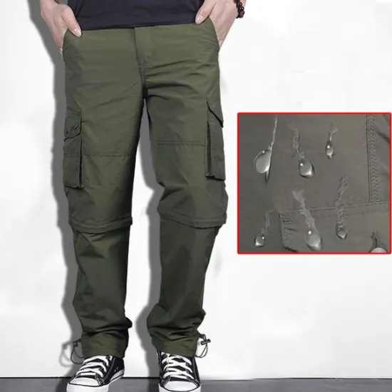 Sale OUKU Men's Convertible Zip Off Pants Hiking Pants Trousers Tactical Cargo Pants Summer Outdoor Waterproof Breathable Quick Dry Lightweight Bottoms Grey khaki Fishing Climbing Running M L XL XXL 3XL