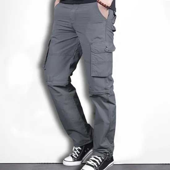 Sale OUKU Men's Convertible Zip Off Pants Hiking Pants Trousers Tactical Cargo Pants Summer Outdoor Waterproof Breathable Quick Dry Lightweight Bottoms Grey khaki Fishing Climbing Running M L XL XXL 3XL