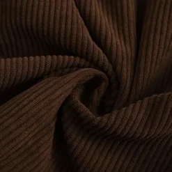 Hot OUKU Men's Corduroy Pants Trousers Bib Tights Casual Pants Suspender Pants Pocket Plain Comfort Sports Outdoor Daily Fashion Casual Micro-elastic Brown