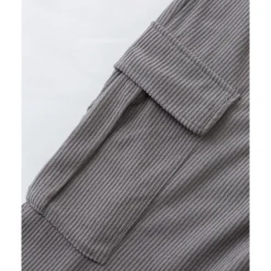 New OUKU Men's Corduroy Pants Trousers Casual Pants Drawstring Elastic Waist Multi Pocket Plain Comfort Sports Outdoor Daily Fashion Casual Black Army Green Micro-elastic