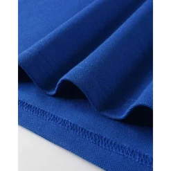 New OUKU Men's Cotton Blend Polo Shirt Golf Shirt Casual Holiday Ribbed Polo Collar Short Sleeve Fashion Basic Solid Color Patchwork Pocket Summer Regular Fit Light Blue Black White Yellow Royal Blue Cotton
