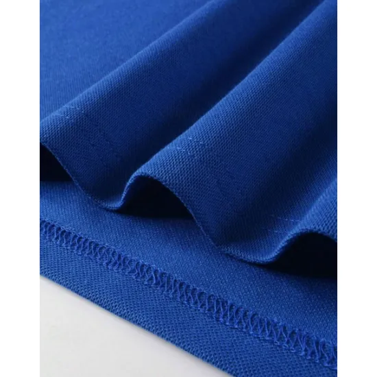 New OUKU Men's Cotton Blend Polo Shirt Golf Shirt Casual Holiday Ribbed Polo Collar Short Sleeve Fashion Basic Solid Color Patchwork Pocket Summer Regular Fit Light Blue Black White Yellow Royal Blue Cotton