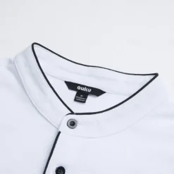 New OUKU Men's Cotton Blend Polo Shirt Golf Shirt Street Casual Stand Collar Banded Collar Short Sleeve Fashion Basic Plain Classic Summer Regular Fit Navy Black White Red Cotton Blend Polo Shirt