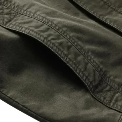 Outlet OUKU Men's Cotton Embroidered Military Jacket Cargo Jacket with Shoulder Straps Long Sleeve Standing Collar Multi-Pockets Coat Trucker Jacket US Flag Print Tactical Outerwear