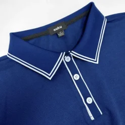 Discount OUKU Men's Cotton Polo Shirt Golf Shirt Work Business Ribbed Polo Collar Classic Short Sleeve Basic Modern Solid Color Patchwork Buttons Spring & Summer Regular Fit Dark Grey Black Burgundy Navy Blue
