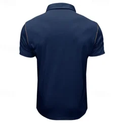 Clearance OUKU Men's Cotton Polo Shirt Golf Shirt Work Casual Lapel Short Sleeve Basic Modern Color Block Patchwork Button Spring & Summer Regular Fit Army Green Lake blue Forest Green Black White Burgundy Cotton
