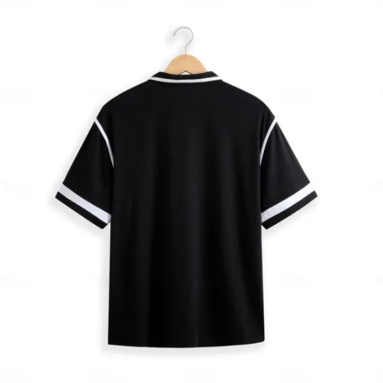 New OUKU Men's Cotton Polo Shirt Golf Polos Shirts Work Casual Lapel Ribbed Polo Collar Short Sleeve Basic Modern Color Block Patchwork Buttons Spring & Summer Regular Fit Navy-blue Wine Black Cotton Polo