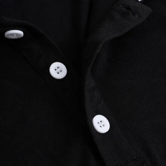 New OUKU Men's Cotton Polo Shirt Golf Polos Shirts Work Casual Lapel Ribbed Polo Collar Short Sleeve Basic Modern Color Block Patchwork Buttons Spring & Summer Regular Fit Navy-blue Wine Black Cotton Polo
