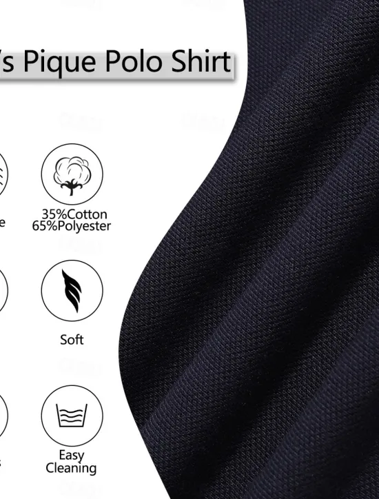 OUKU Men's Cotton Polo Shirt Golf Shirt Business Lapel Short Sleeve Fashion Basic Color Block Patchwork Embroidered Summer claret Black Green ash-colored Deep Blue Light Blue Cotton Polo Shirt