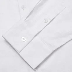 OUKU Men's Couples' Cotton Linen Shirt Valentines Day Shirt Heart Outdoor Vacation Long Sleeve Turndown Summer Spring Clothing Apparel White