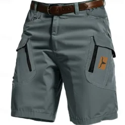 Discount OUKU Men's Cow Cargo Shorts Mid Waist Sports Fashion Streetwear Sports Outdoor Casual Daily Drawstring Side Pockets Elastic Waist Designer Clothing Apparel