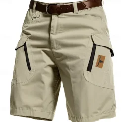 Discount OUKU Men's Cow Cargo Shorts Mid Waist Sports Fashion Streetwear Sports Outdoor Casual Daily Drawstring Side Pockets Elastic Waist Designer Clothing Apparel