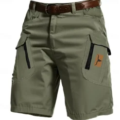 Discount OUKU Men's Cow Cargo Shorts Mid Waist Sports Fashion Streetwear Sports Outdoor Casual Daily Drawstring Side Pockets Elastic Waist Designer Clothing Apparel