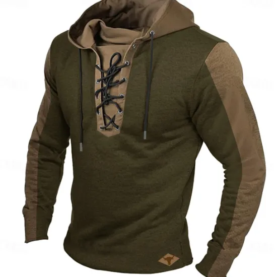 Sale OUKU Men's Cow Hoodies Fashion Cool Long Sleeve Hooded Black White Drawstring Fall Winter Designer